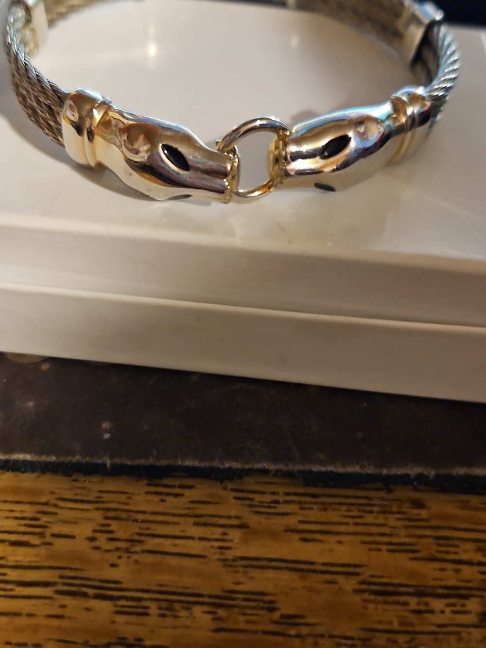 Silvertone Panther Head Bracelet - Picture 3 of 4